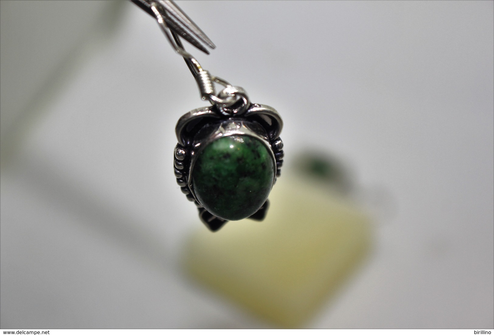 4064 - Orecchini Rubino Zoisite Verde - Earrings