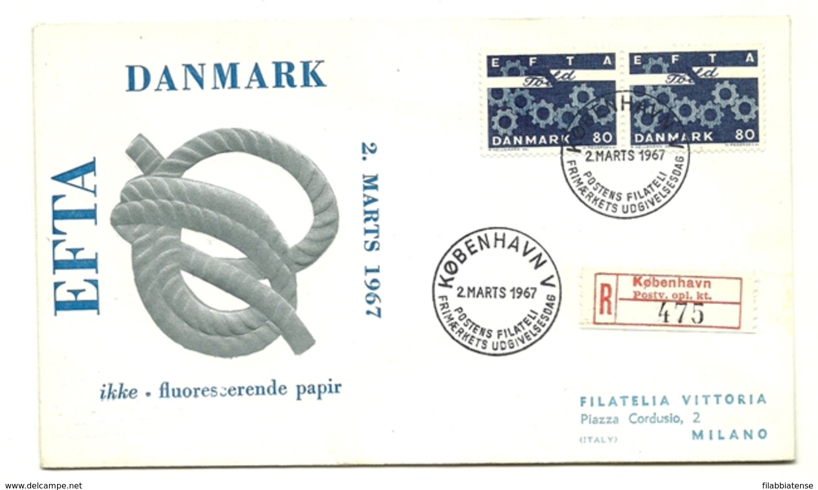 1967 - Danimarca 457a EFTA Fdc - FDC