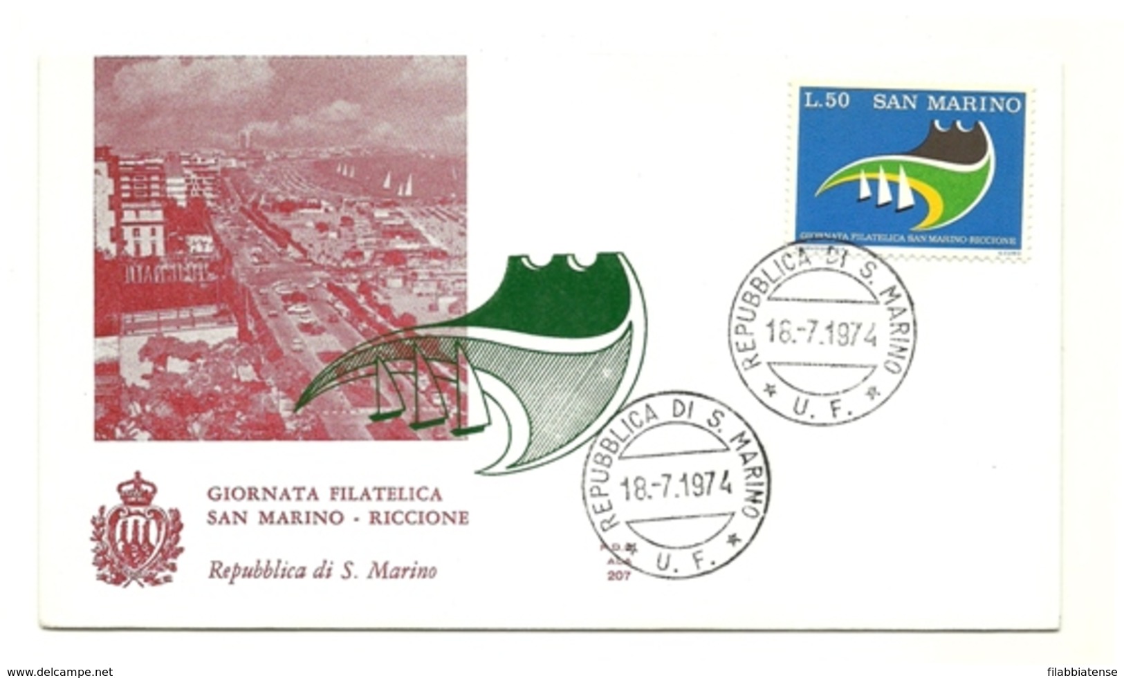 1974 - San Marino 920 Giornata Filatelica - FDC - Esposizioni Filateliche