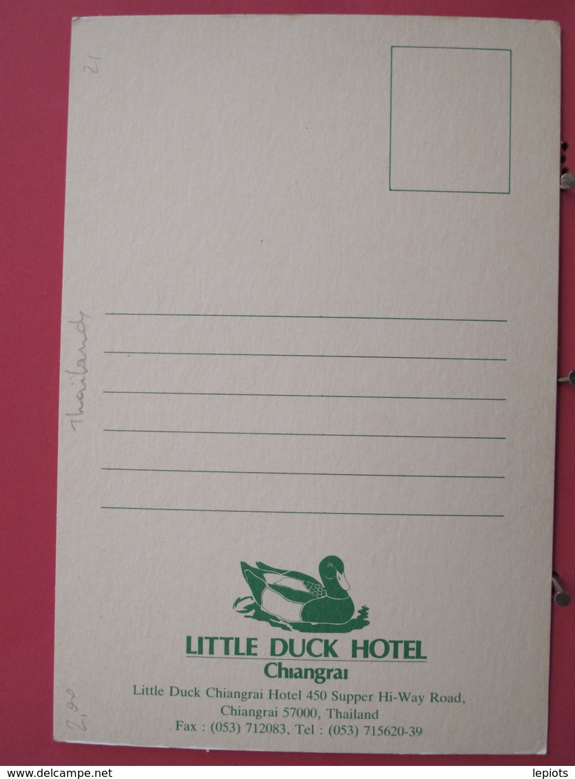 Thaïlande - Little Duck Hotel - Chiangrai - Pattaya - Scans Recto Verso - Thaïlande