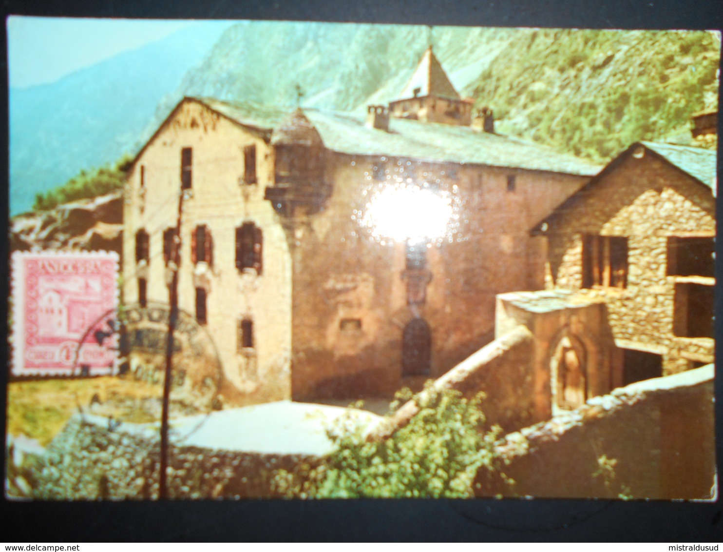 Andorre Espagnol Carte Maximun , Andorra La Vieja 1958 Casa De La Vall - Lettres & Documents