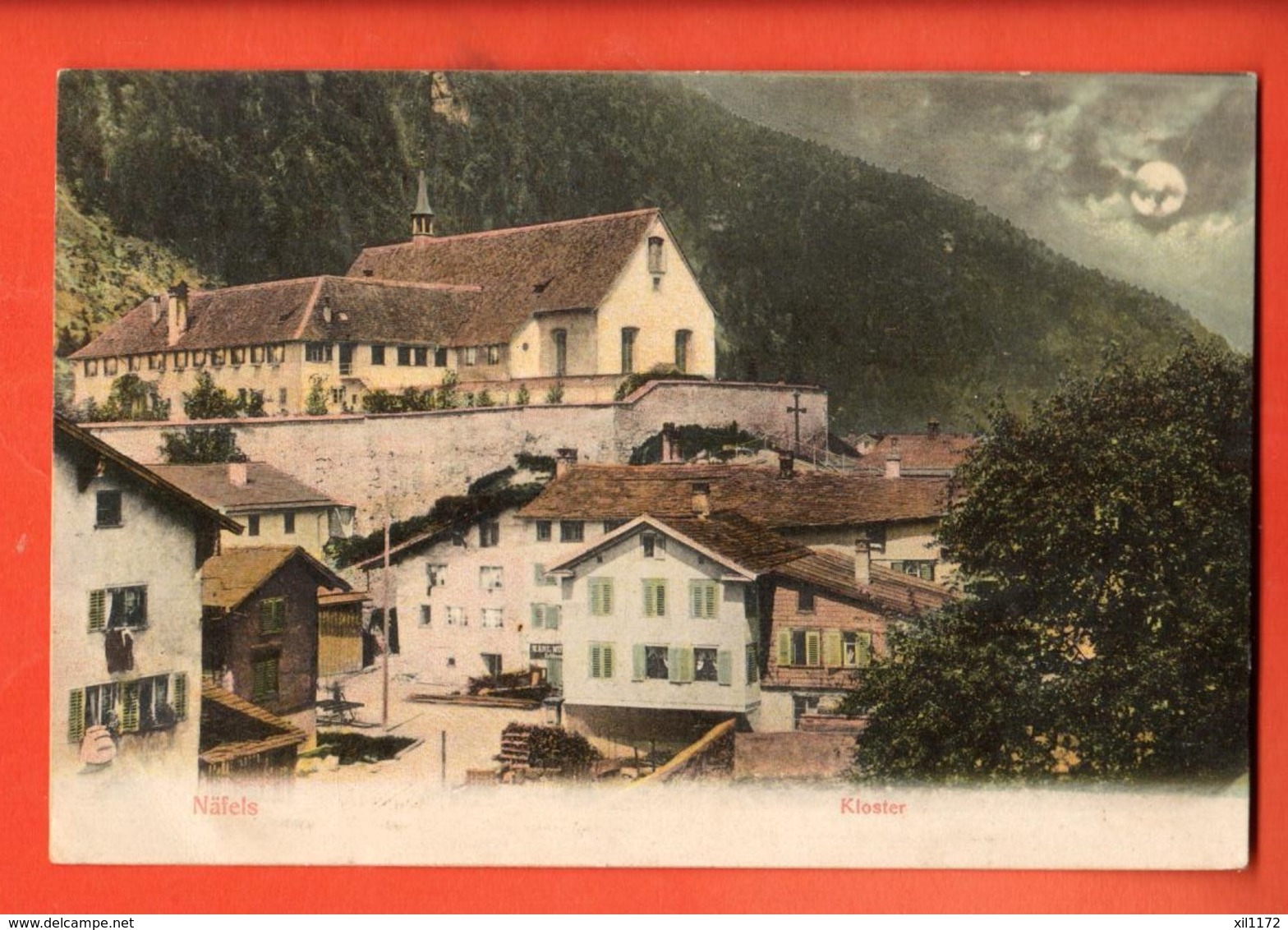 TRH-20 Näfels  Dorf Und Kloster. Gelaufen 1916 - Näfels