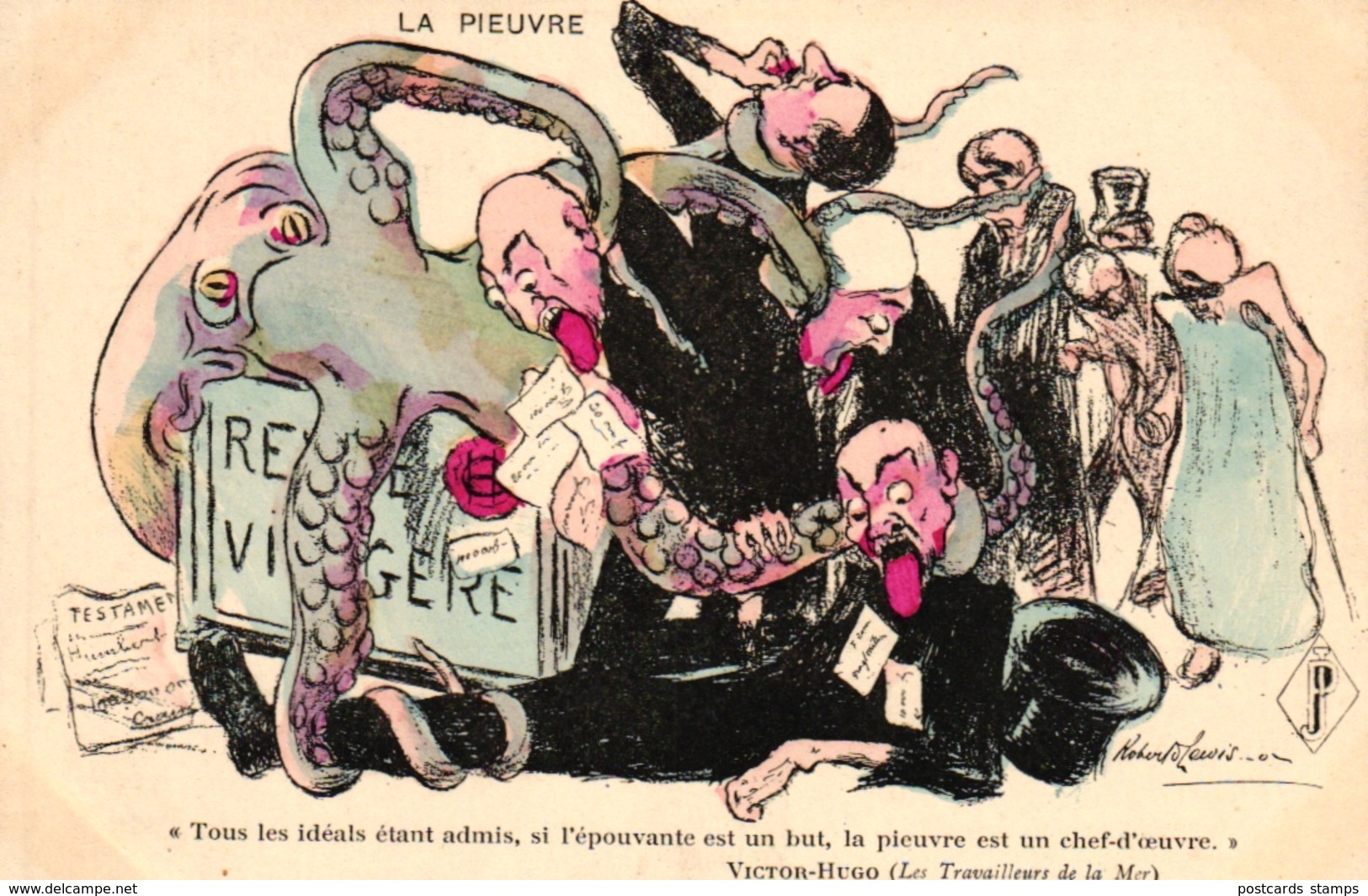 Politische Karikatur, Affäre Therese Humbert, Um 1900/05 - Satirical