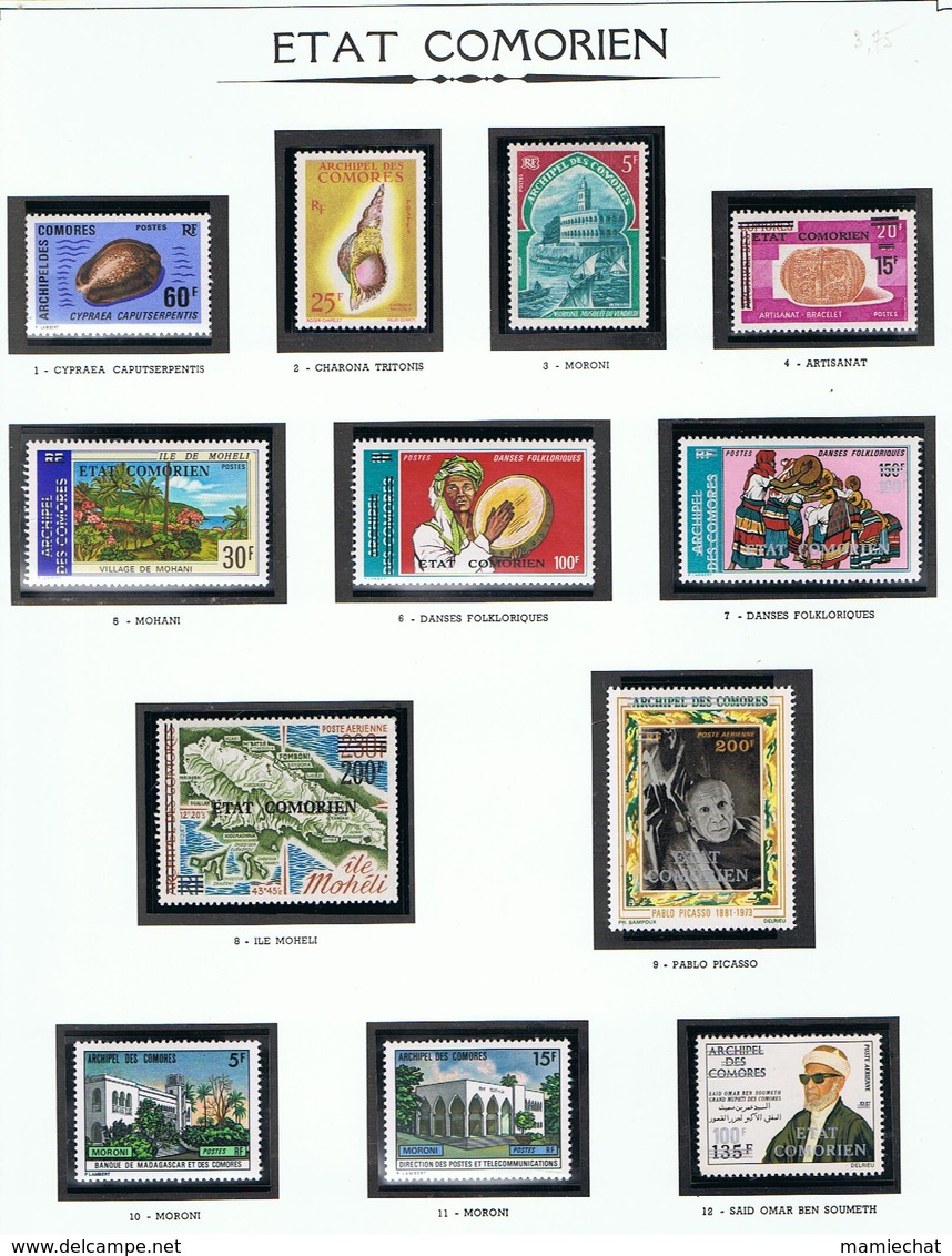 ETAT COMORIEN-TIMBRES NEUFS-3 SCANS- - Comores (1975-...)