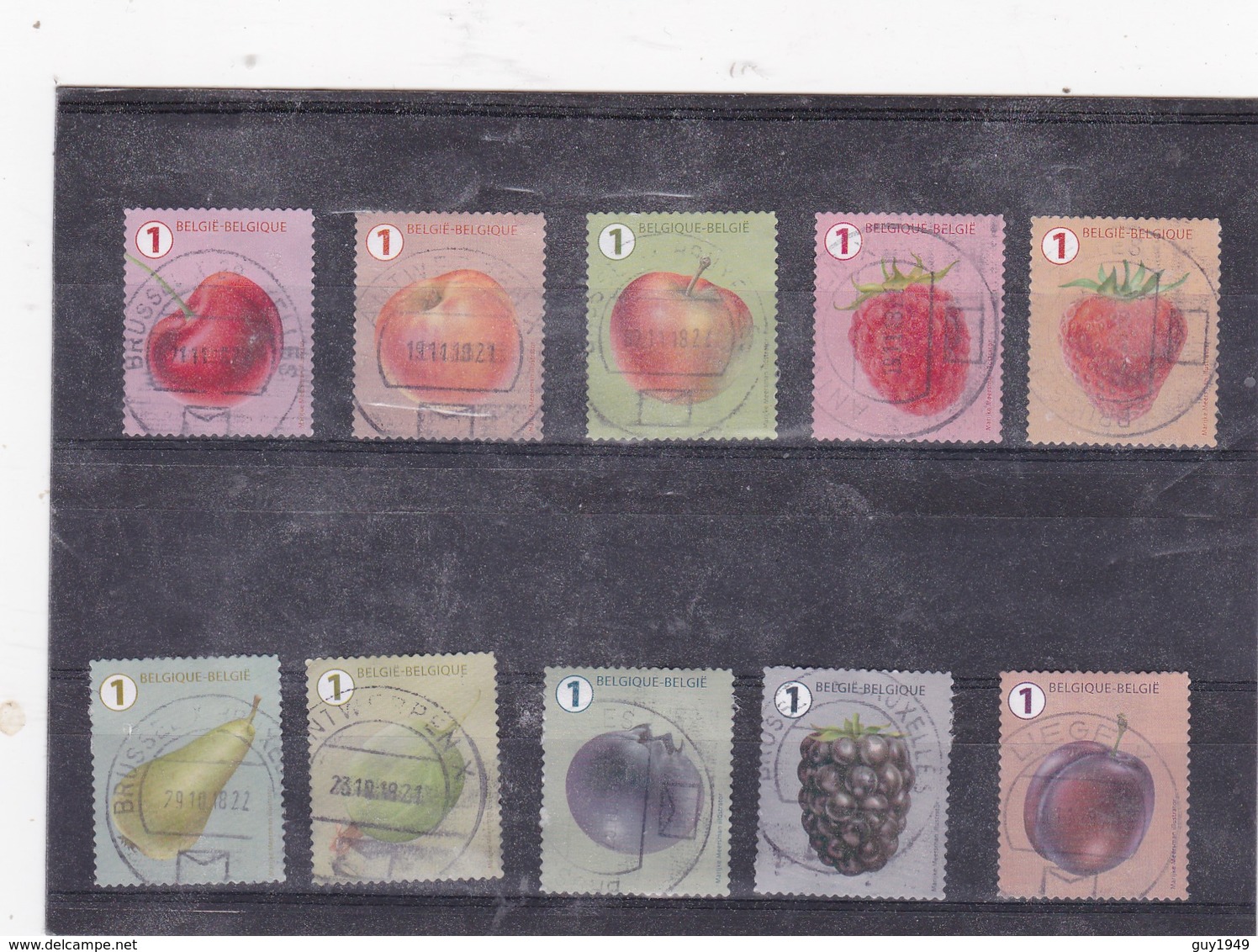 2018 FRUIT  RONDE STEMPELS  CHACHET RONDE - Used Stamps