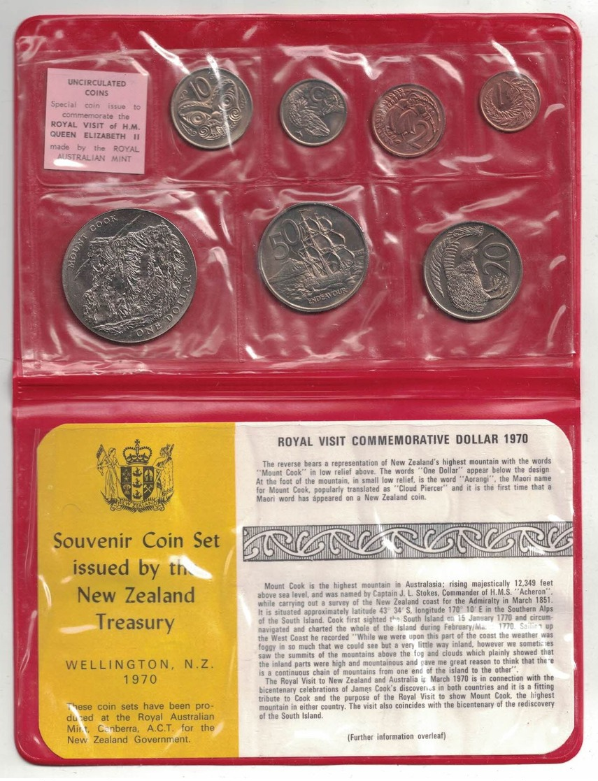 New Zealand Mint Coin Set 1970 - New Zealand