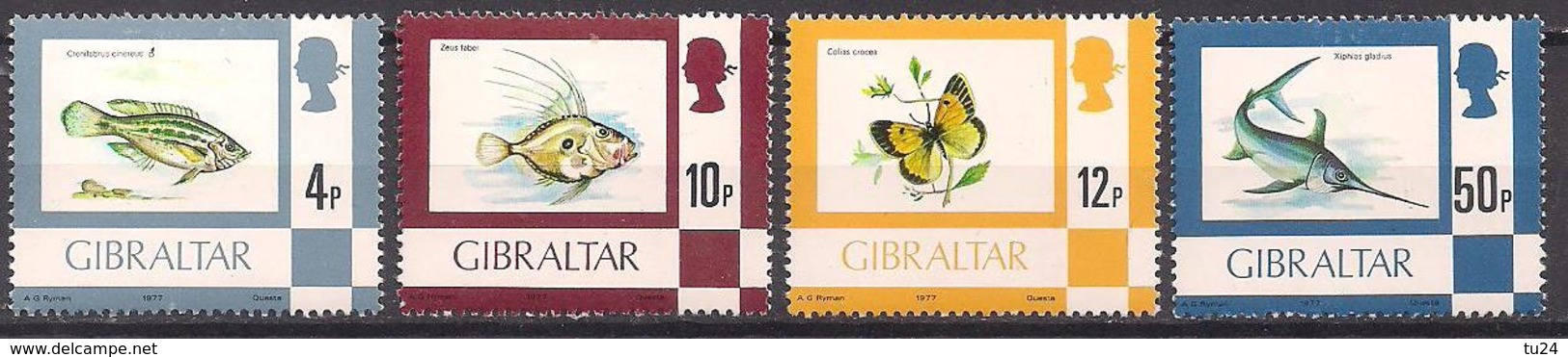 Gibraltar (1977)  Mi.Nr. 353 + 357 + 358 + 361  Postfrisch / ** / Mnh  (6ad57) - Gibraltar