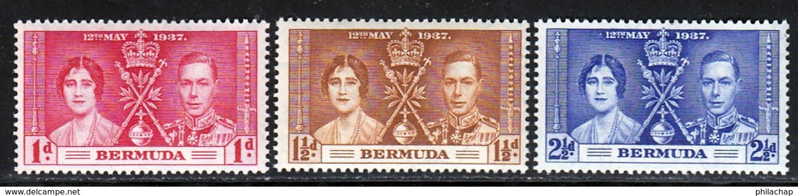 Bermudes 1937 Yvert 101 / 103 ** TB - Bermudes