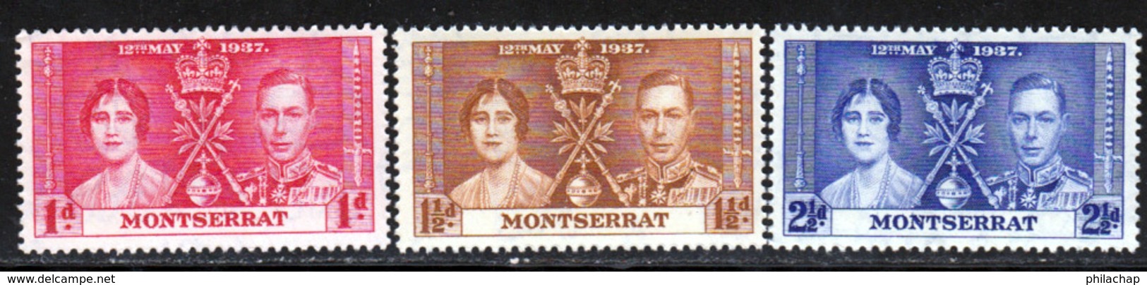 Montserrat 1937 Yvert 91 / 93 ** TB - Montserrat