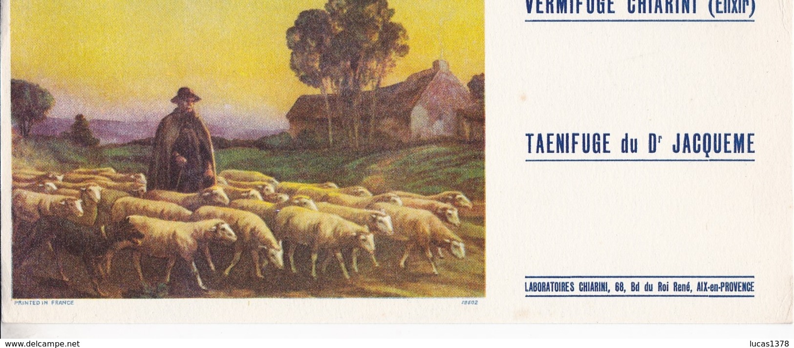 VERMIFUGE CHIARINI / TAENIFUGE DU DOCTEUR JACQUEME / BERGER TROUPEAU MOUTONS - Drogheria