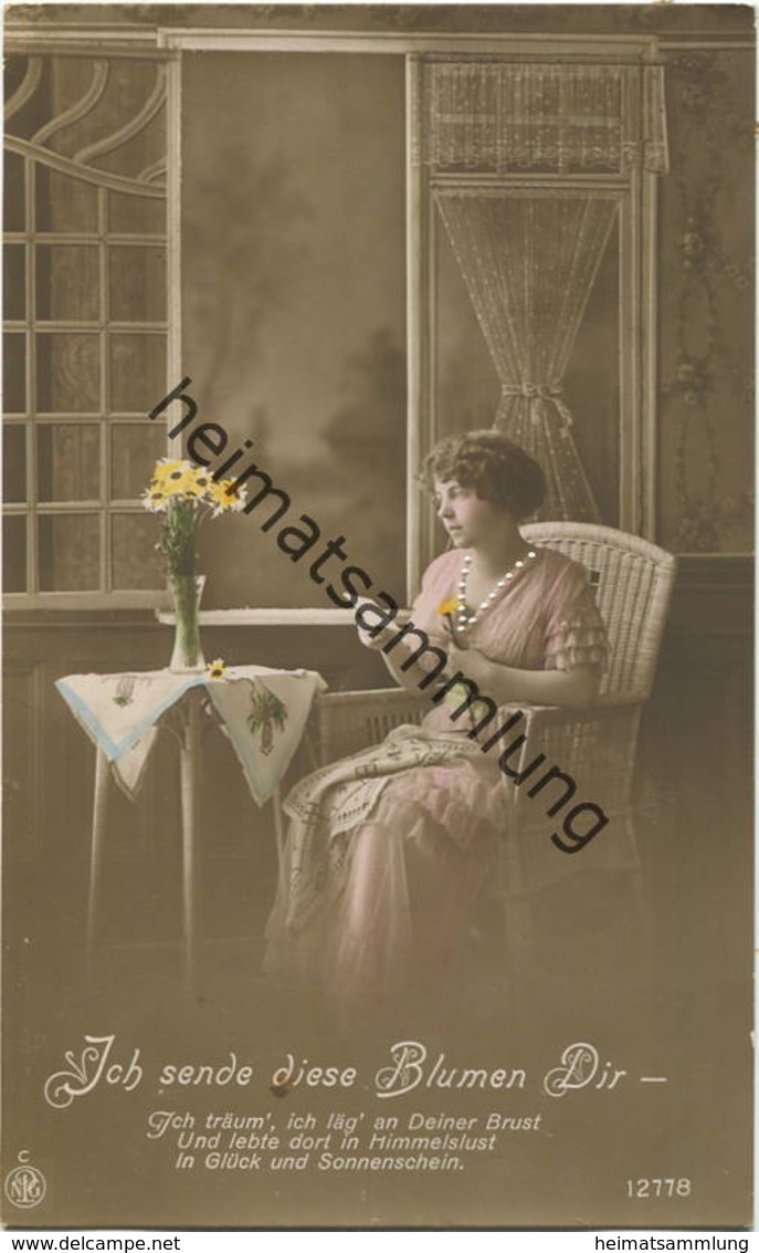 Ich Sende Diese Blumen Dir Gel. 1917 - Frauen