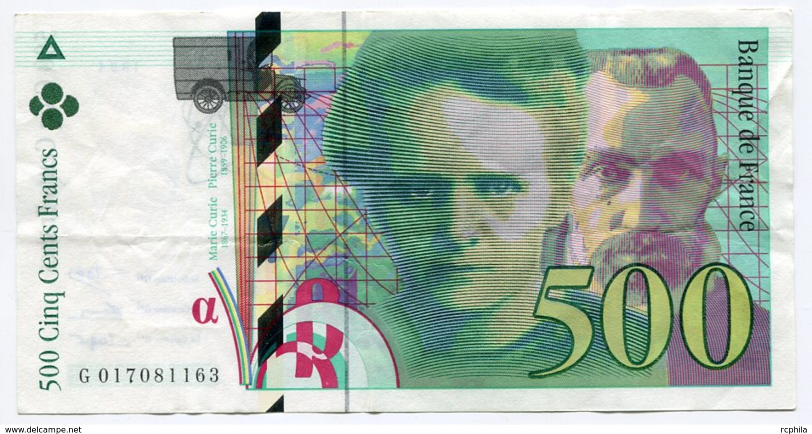 RC 10658 FRANCE 500F PIERRE ET MARIE CURIE 1994 - 500 F 1994-2000 ''Pierre Et Marie Curie''