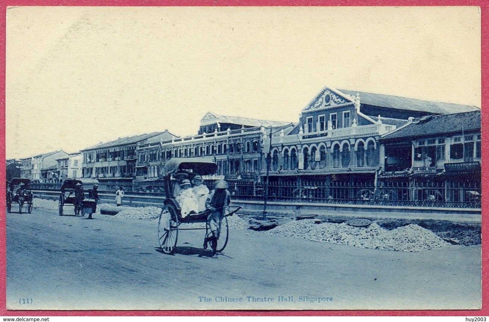 The Chinese Theatre Hall, Singapore 1900's (UNC) - N° (11) OTKPbITOE IINCbMO - S'pore-CPA Old Collection-Singapore - Singapour