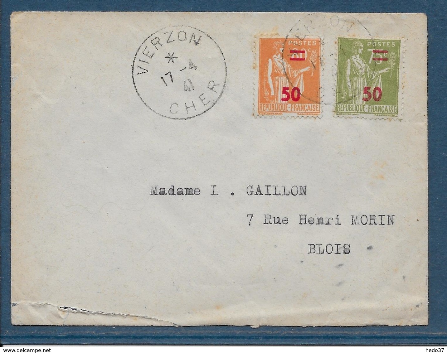 France Type Paix Sur Lettre - TB - 1932-39 Paix