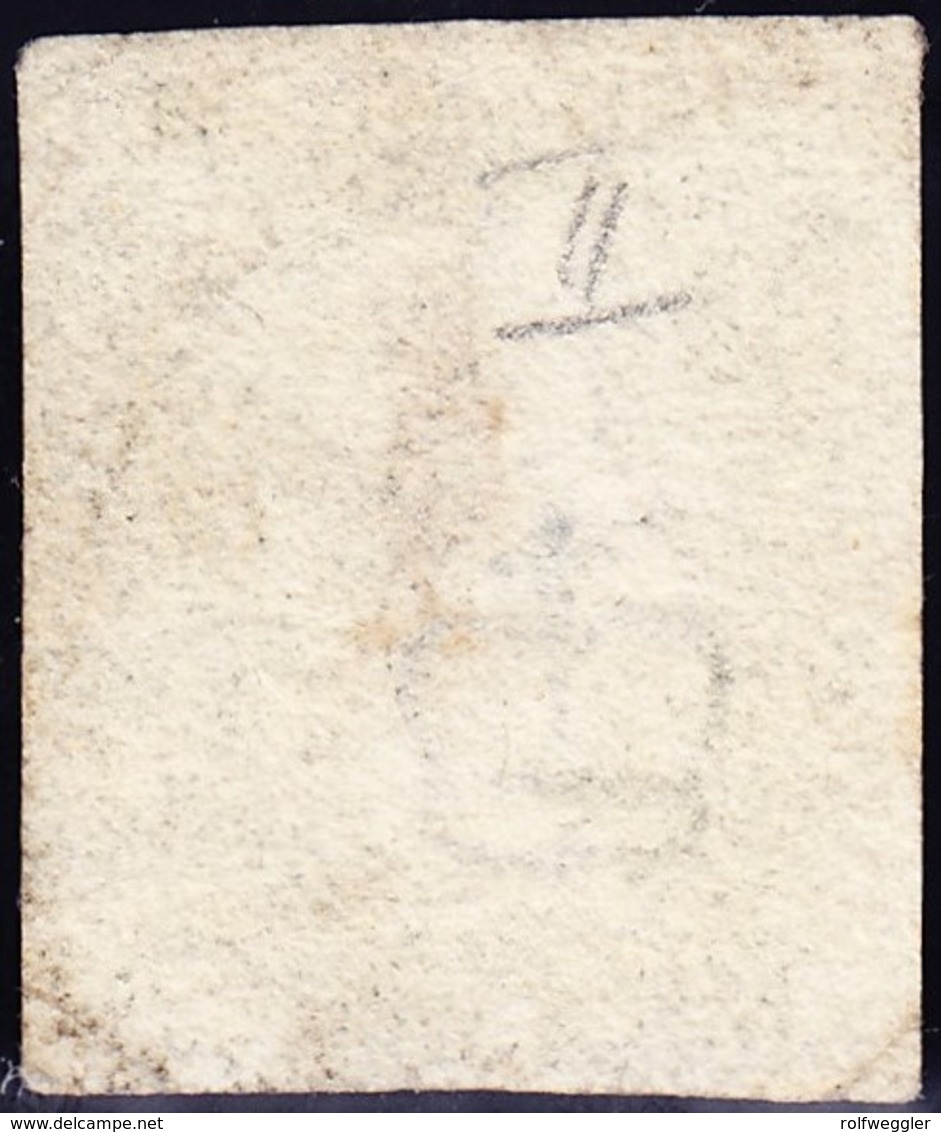 1840 Penny Black Vollrandig Mit Schwarzem Malteserkreuz Stempel; Kleiner Eckbug - Used Stamps