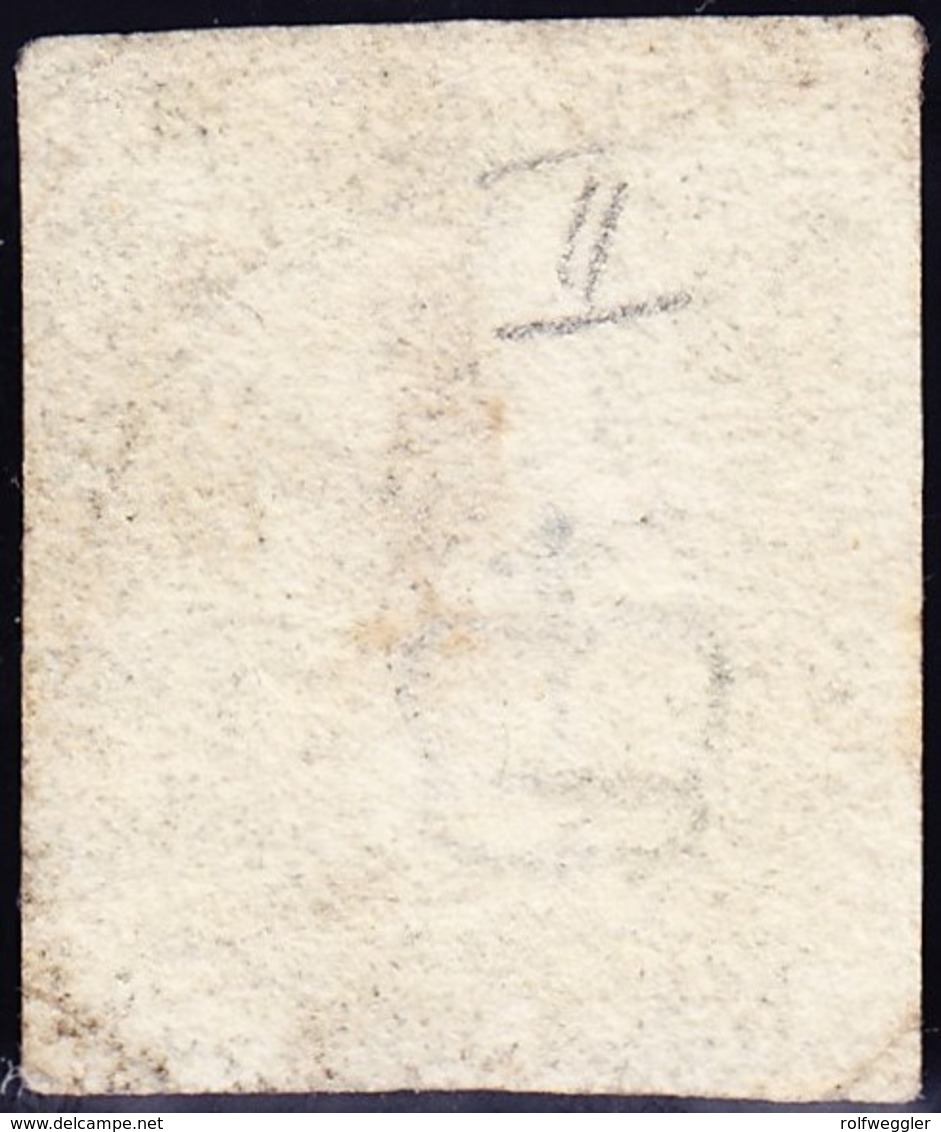 1840 Penny Black Vollrandig Mit Schwarzem Malteserkreuz Stempel; Kleiner Eckbug - Oblitérés
