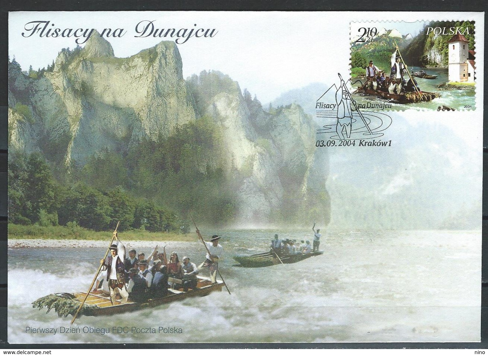 Poland. Scott # 3752 FDC. Raftsmen On River. Joint Issue With Slovakia 2004 - Gezamelijke Uitgaven