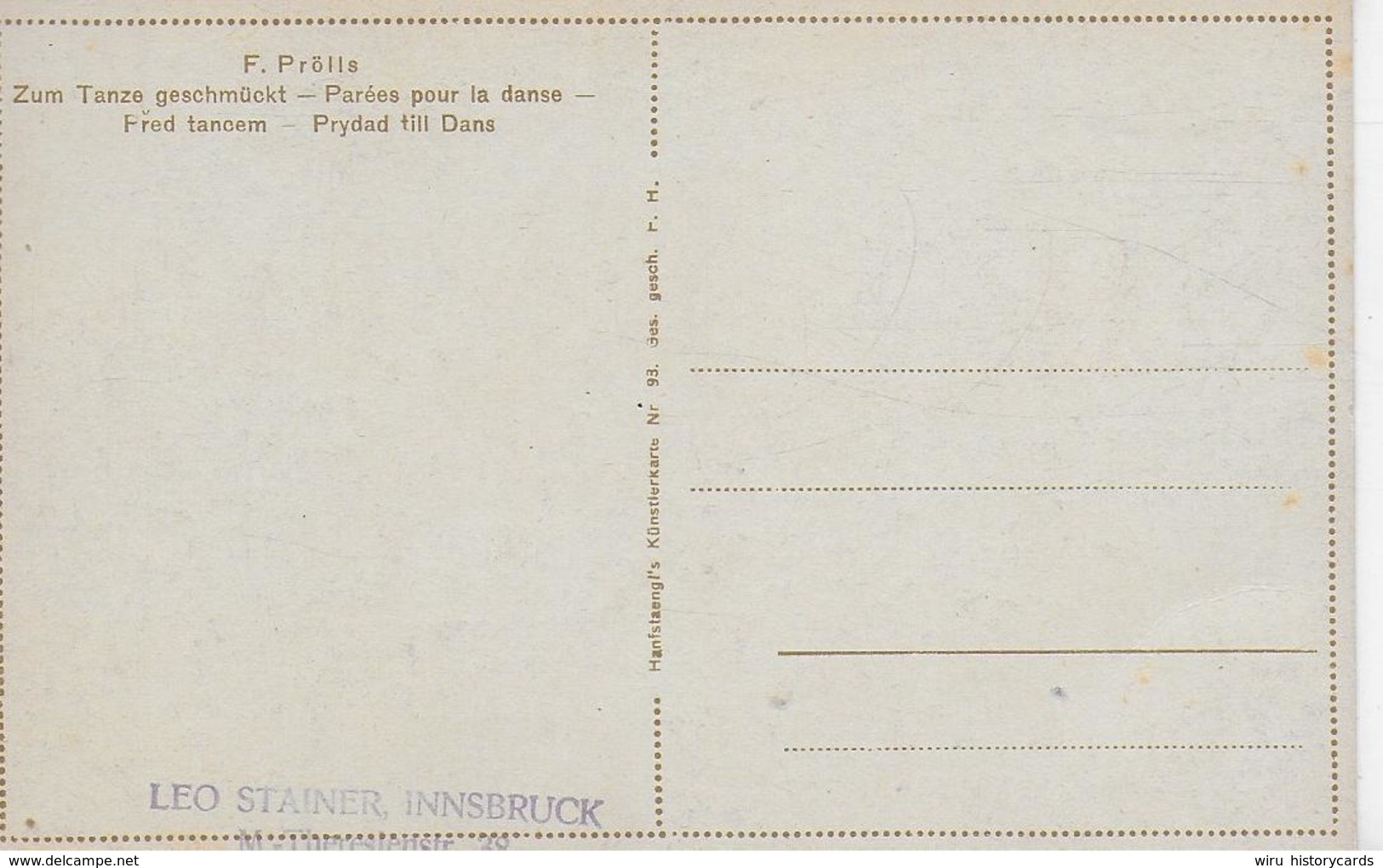 AK 0098  Prölls , F. - Zum Tanze Geschmückt ( Tiroler Tracht ) Um 1910-20 - Trachten