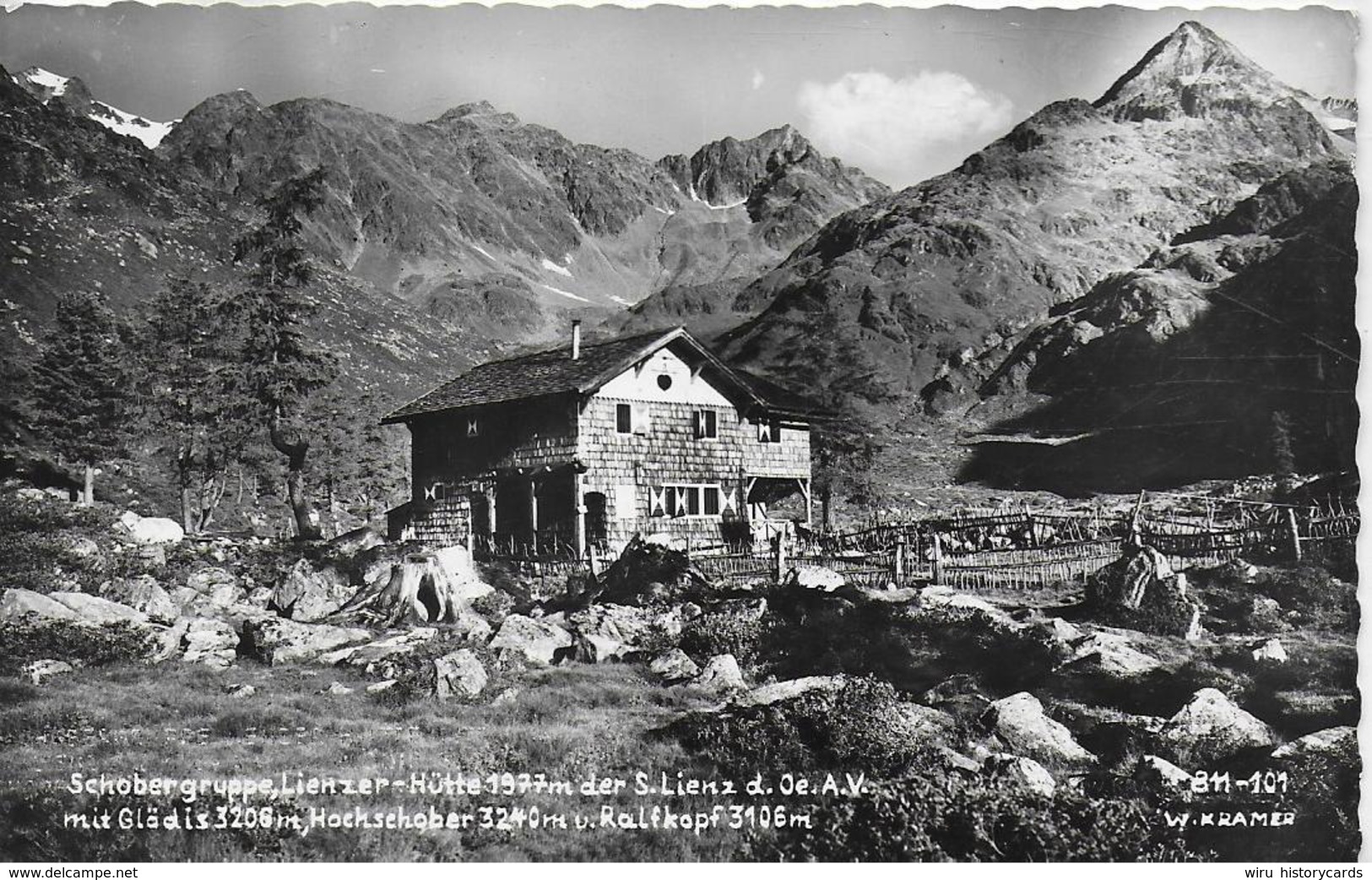 AK 0098  Schoberberg - Lienzer-Hütte Mit Glädis , Hochschober Und Ralfkopf Um 1950-60 - Lienz