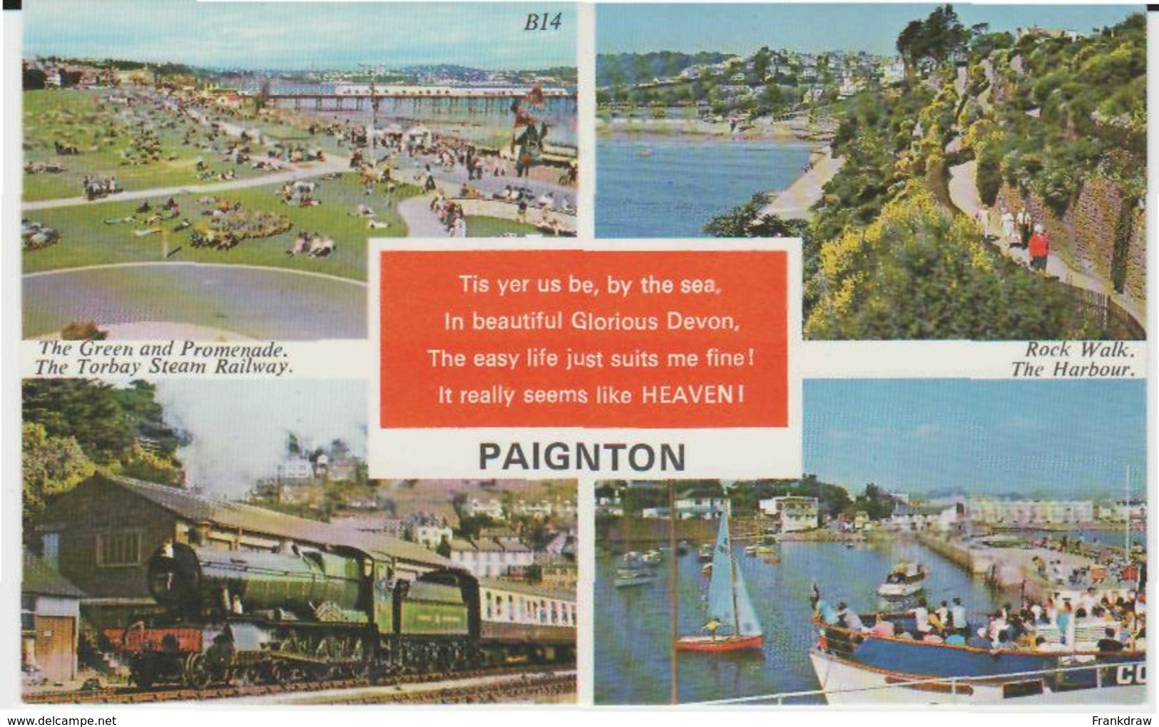 Postcard - Paignton Four Views No Card - Unused Very Good - Unclassified