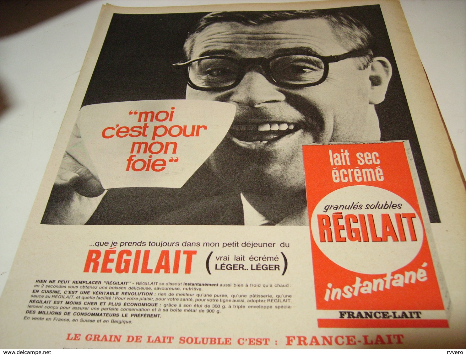 ANCIENNE  PUBLICITE POUR MON FOIE   REGILAIT 1965 - Affiches