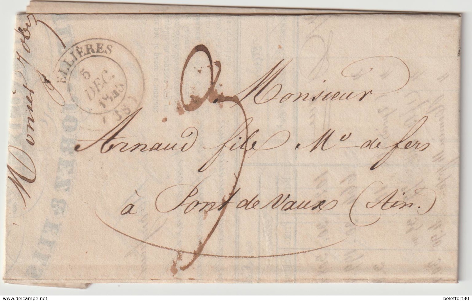 AA173, Jura, LAC Monnier,-Jobez & Fils, Haut-fourneau Et Fonderie De Baudin Près Sellières 1845 - 1800 – 1899