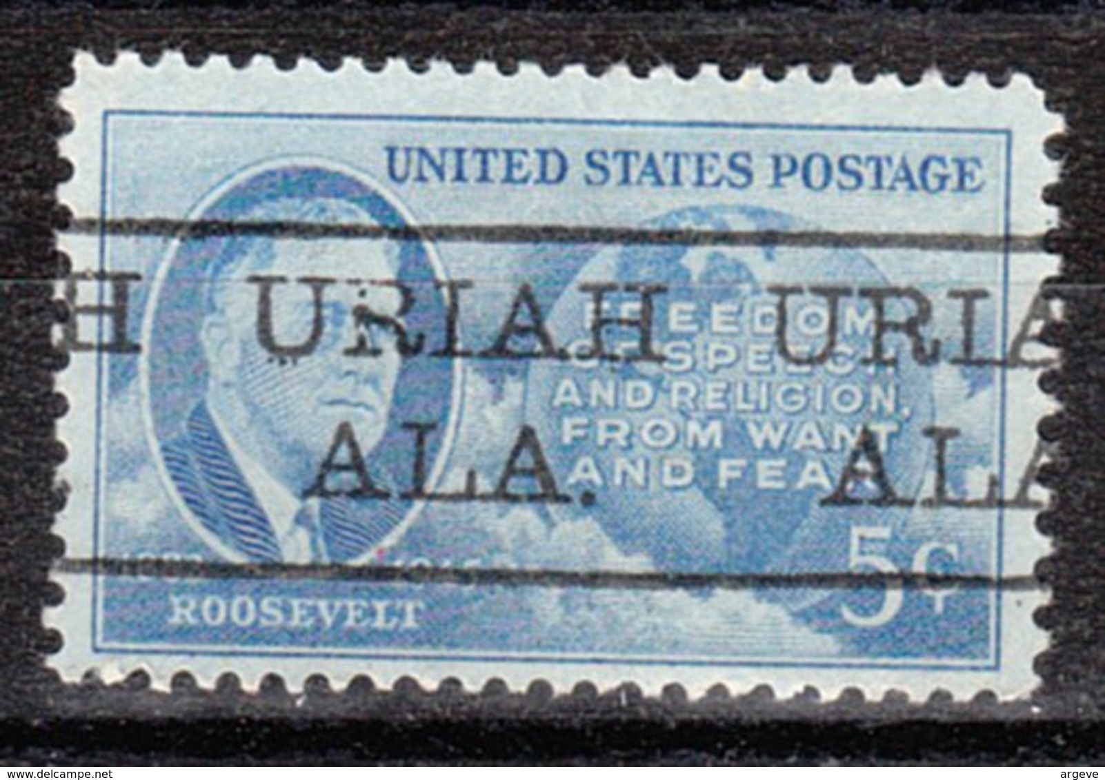 USA Precancel Vorausentwertung Preo, Locals Alabama, Uriah 477 - Préoblitérés