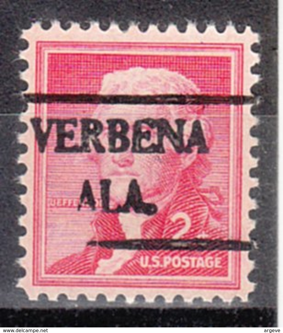 USA Precancel Vorausentwertung Preo, Locals Alabama, Verbena 492 - Vorausentwertungen