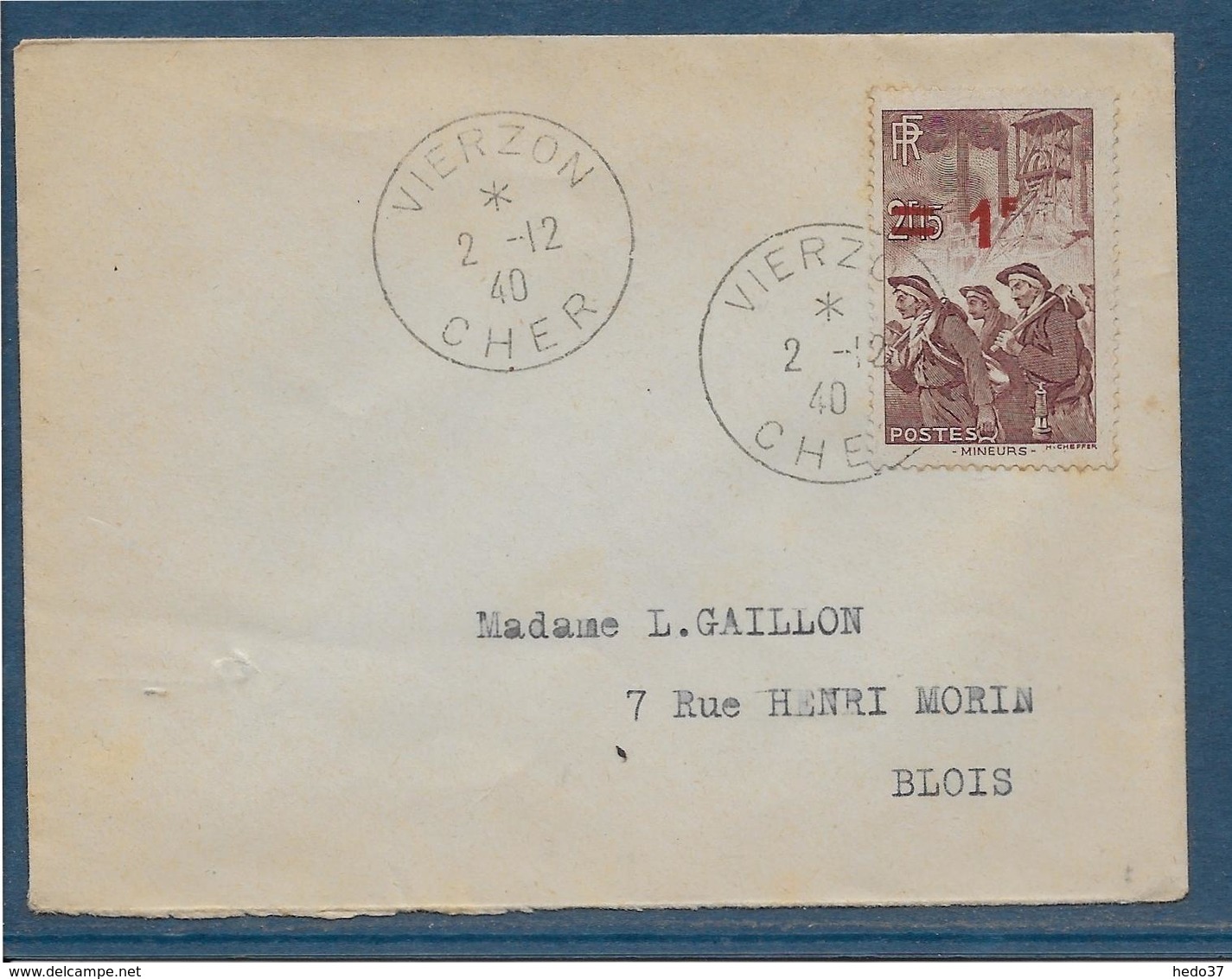 France Timbres Sur Lettre 1940 - TB - Lettres & Documents