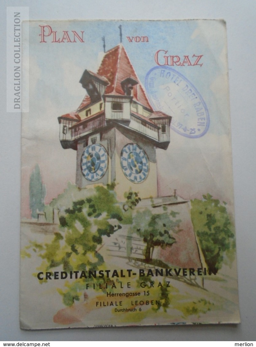 ZA139.27 Plan Von GRAZ - Creitanstalt-Bankverein -Hotel Drei Raben Handstamp - Other & Unclassified