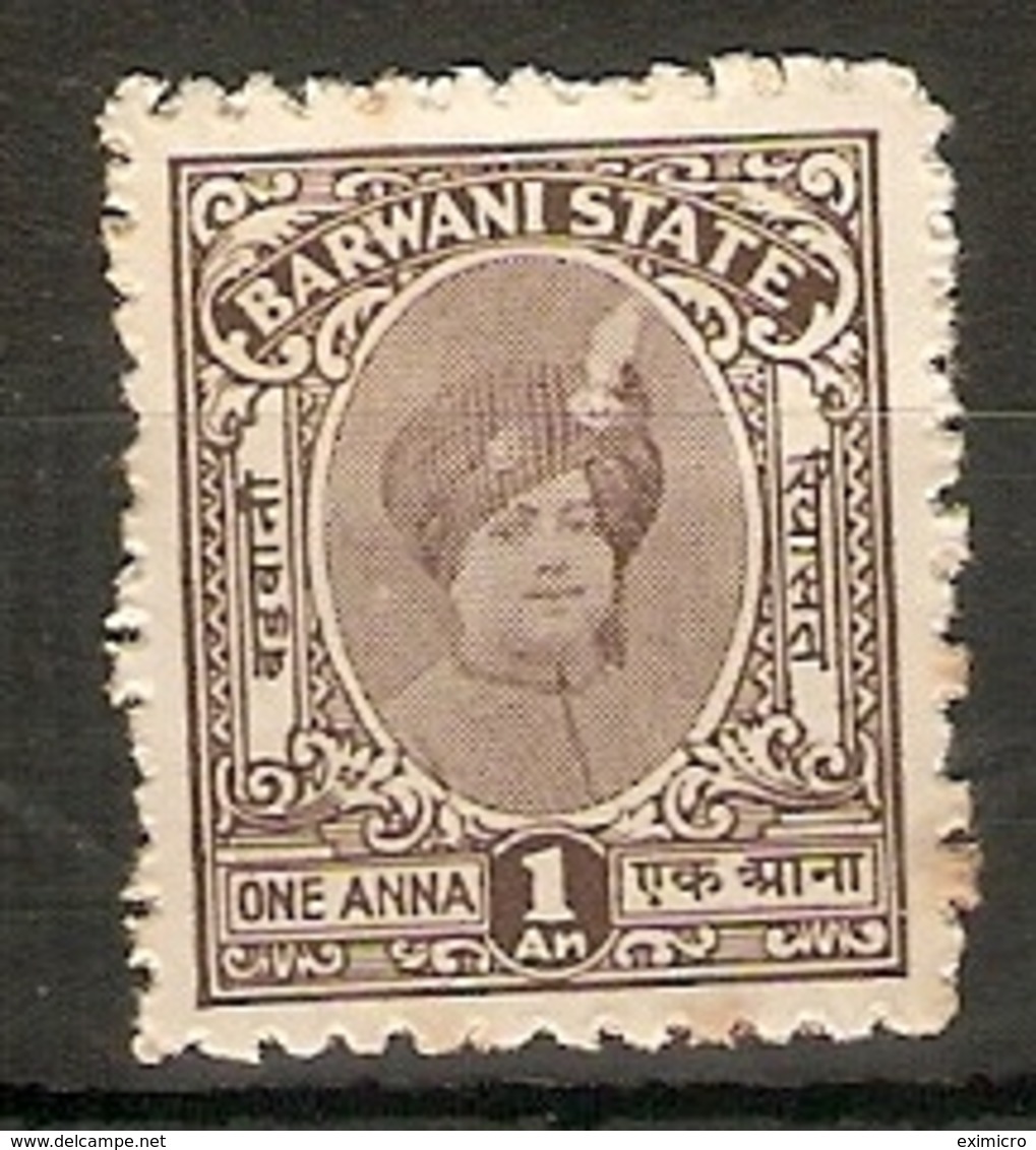 INDIA - BARWANI 1938 1s SG 43 MOUNTED MINT Cat £55 - Barwani