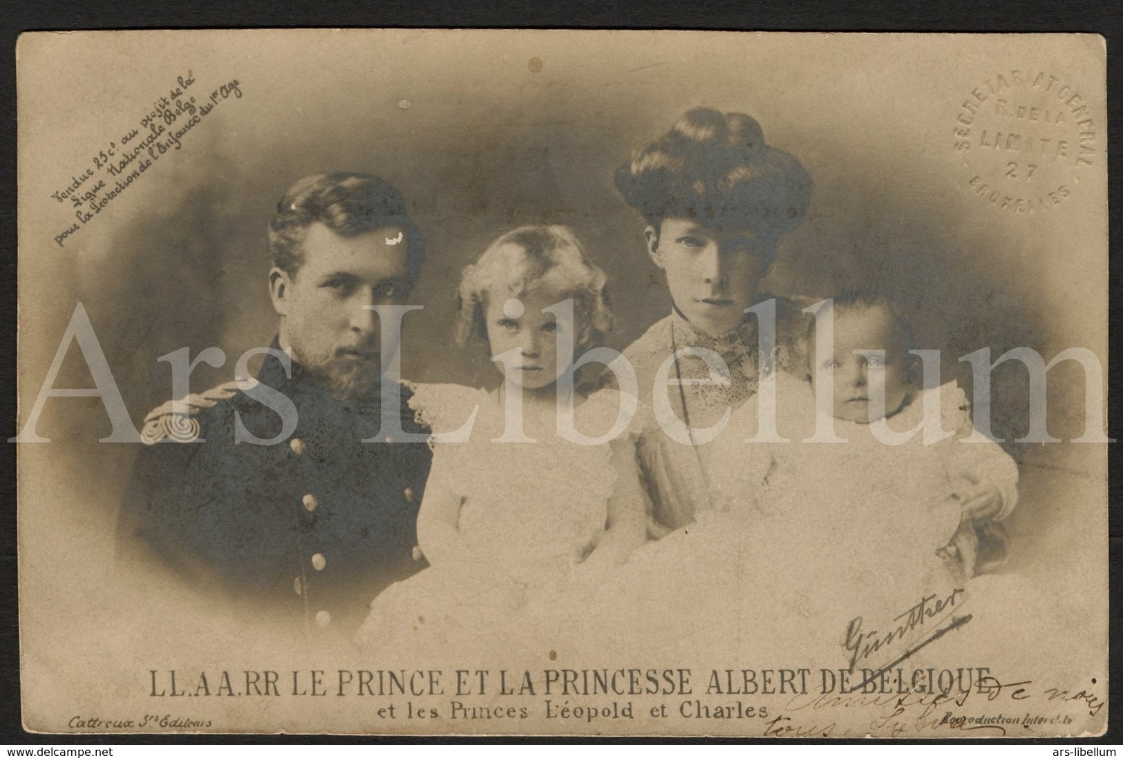 Postcard / ROYALTY / België / Belgique / Reine Elisabeth / Roi Albert I / Prince Leopold / Prince Charles - Case Reali