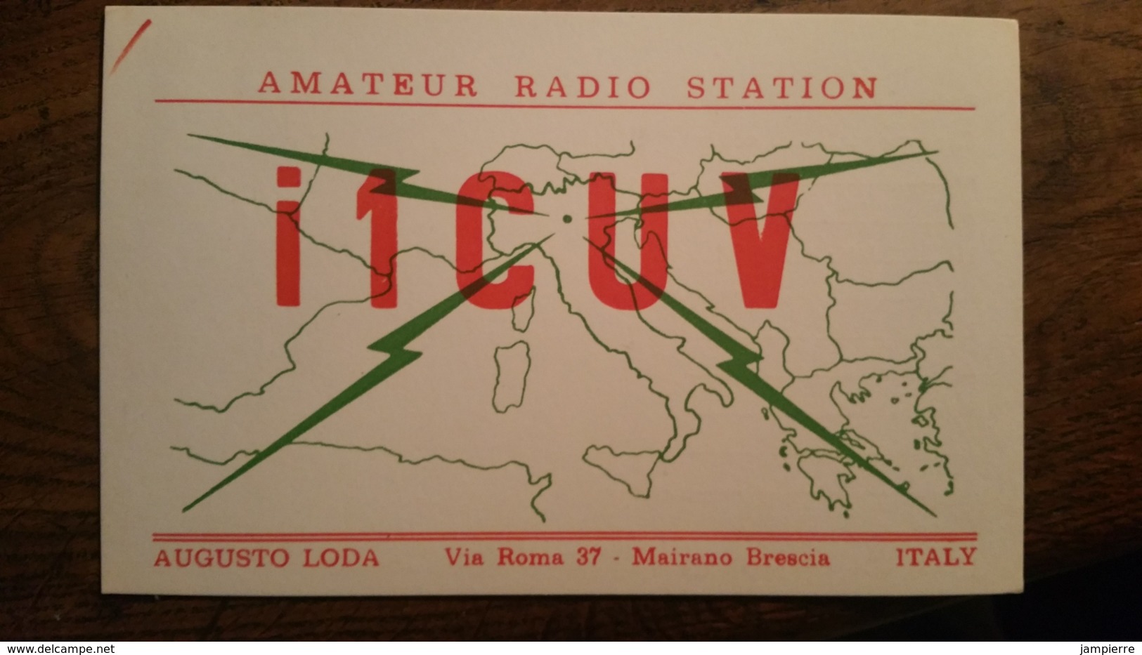 Carte QSL - I1CUV - Mairano Brescia - Italy - Radio Amatoriale