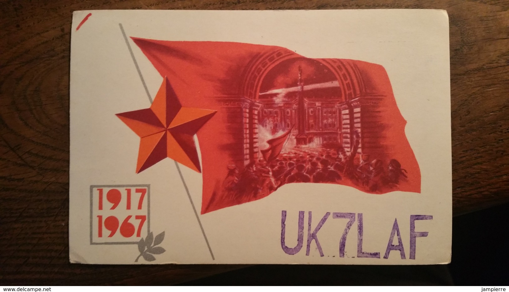 Carte QSL - UK7LAF - 1917-1967 - Moscow, USSR, Zone 17, Reg 026 - Amateurfunk