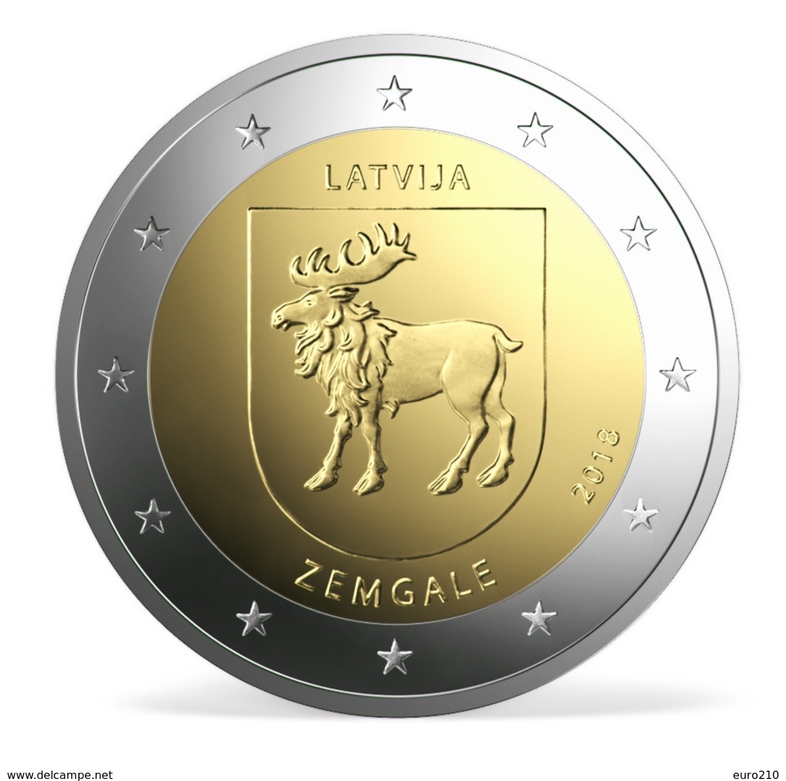 LETTLAND 2 Euro 2018 ZEMGALE - Aus Rolle - Sofort Lieferbar - Latvia