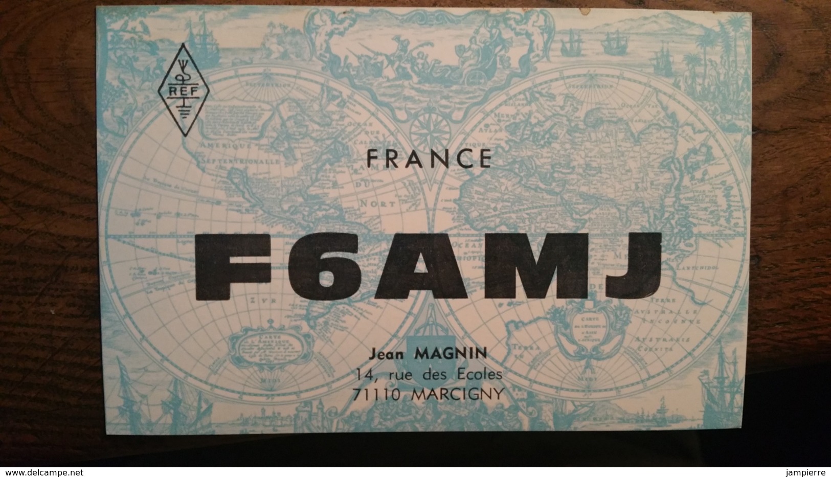 Carte QSL - F6AMJ - Marcigny (71) - Radio Amatoriale