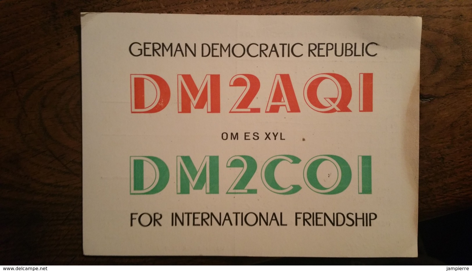 Carte QSL - DM2AQI - German Democratic Republic For International Friendship - Amateurfunk