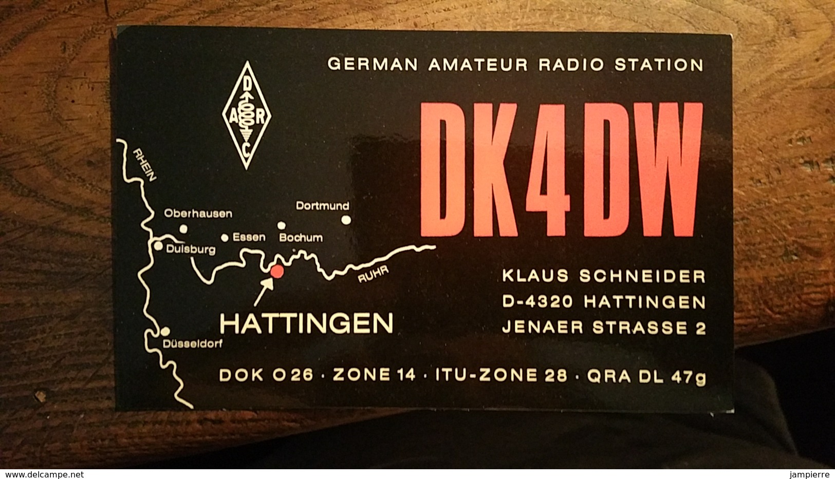 Carte QSL - DK4DW - Hattingen (Allemagne) - Radio-amateur