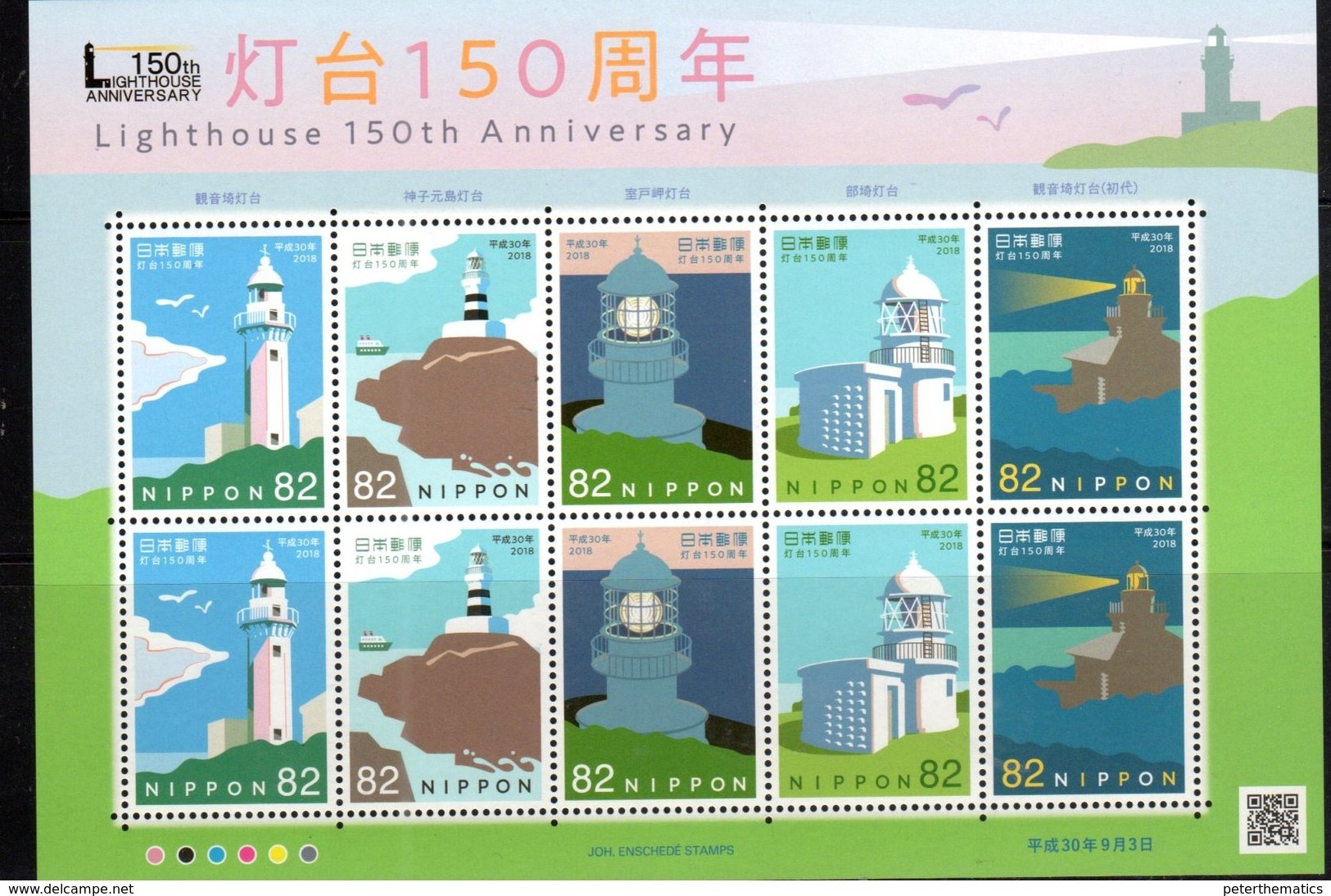 JAPAN, 2018,MNH,  LIGHTHOUSES, SHIPS, SHEETLET - Lighthouses