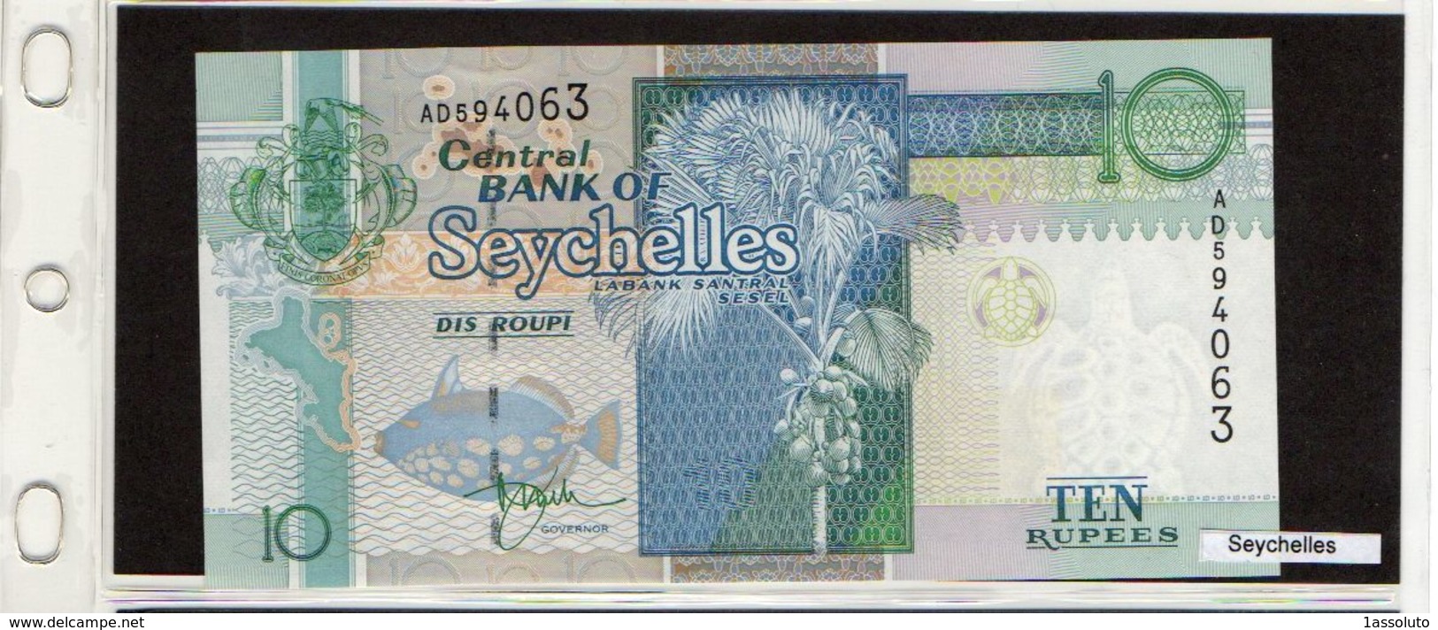 Banconota Seychelles 10 Rupie - Seychellen