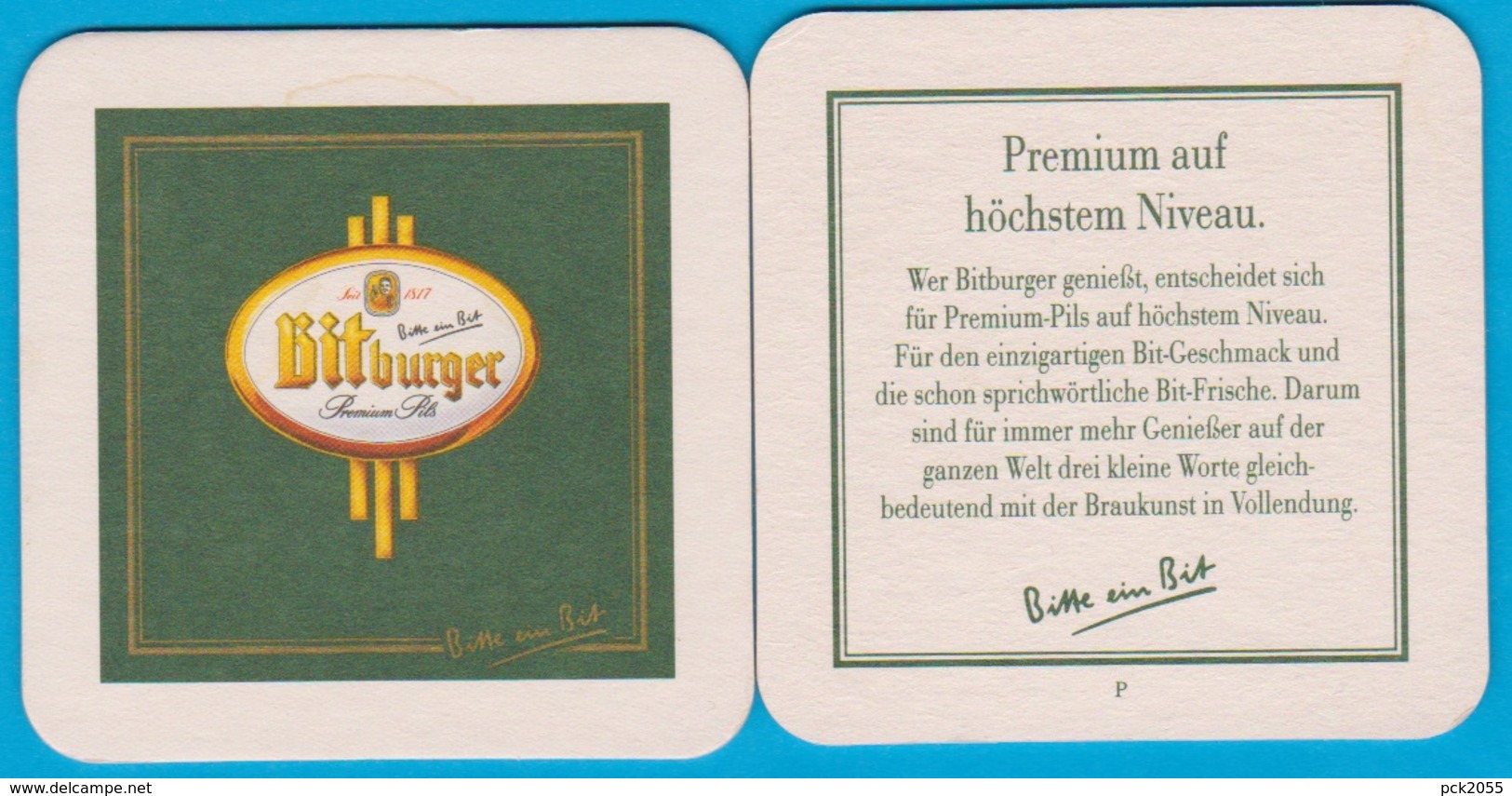 Bitburger Braugruppe Bitburg ( Druckerzeichen P )  ( Bd 2145 ) - Bierdeckel