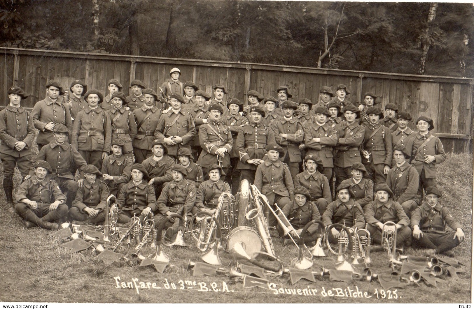 BITCHE FANFARE DU 3ME B.C.A. EN 1925   (CARTE PHOTO ) - Ars Sur Moselle