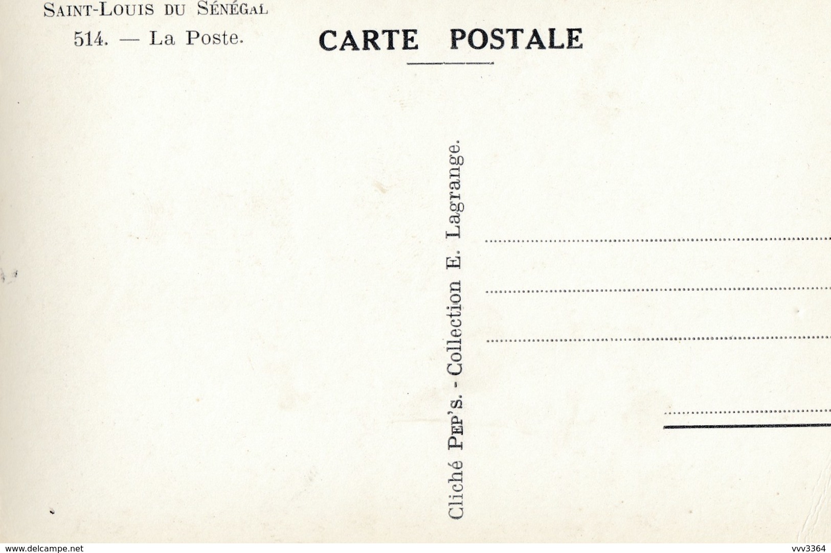 SAINT-LOUIS Du SENEGAL: La Poste - Sénégal