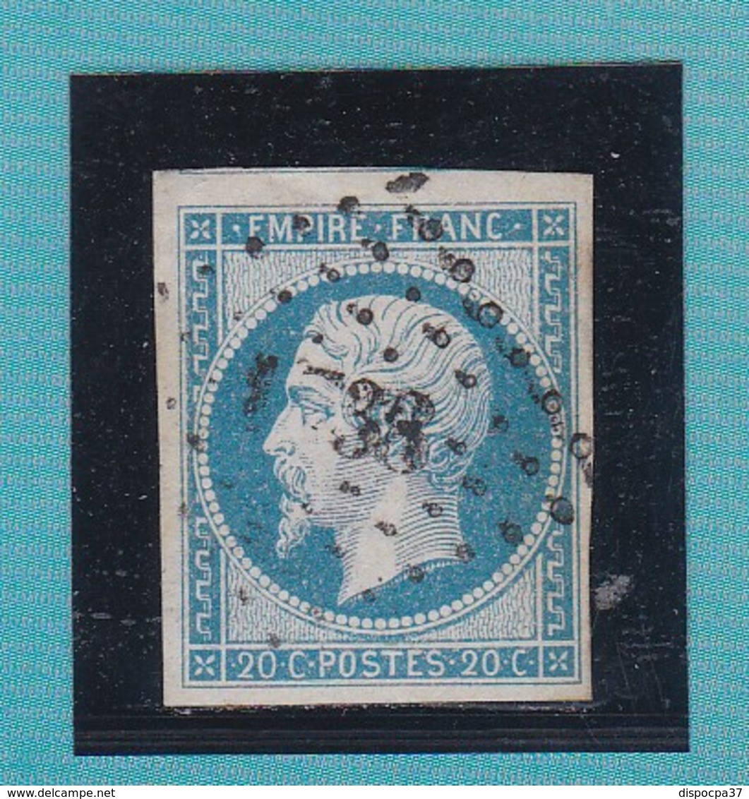 N°14 Af Bleu Laiteux    PC  1738   LISIEUX   /  CALVADOS  + VARIETE     REF ACDIV - 1853-1860 Napoleon III