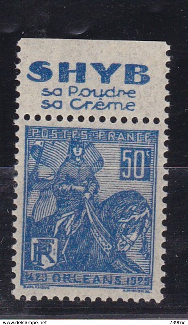 PUBLICITE: JEANNE D'ARC 50C BLEU SHYB-poudre-creme H ACCP 640** - Autres & Non Classés