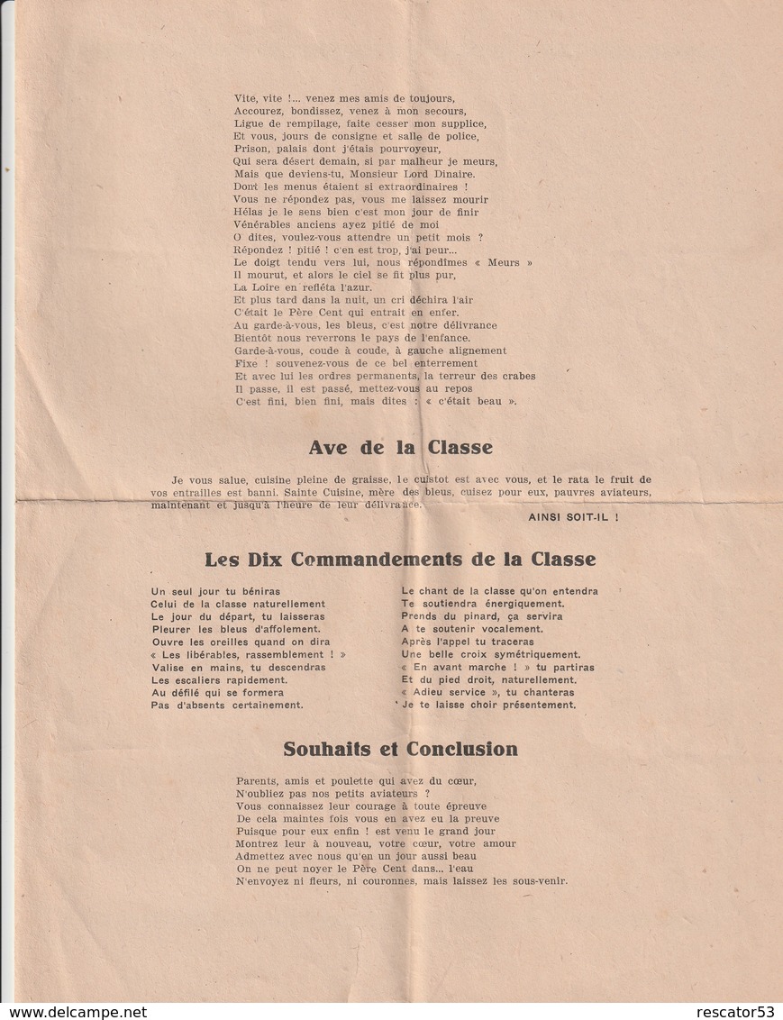 Rare Faire Part Père Cent Base Aérienne 7/9 - 1939-45