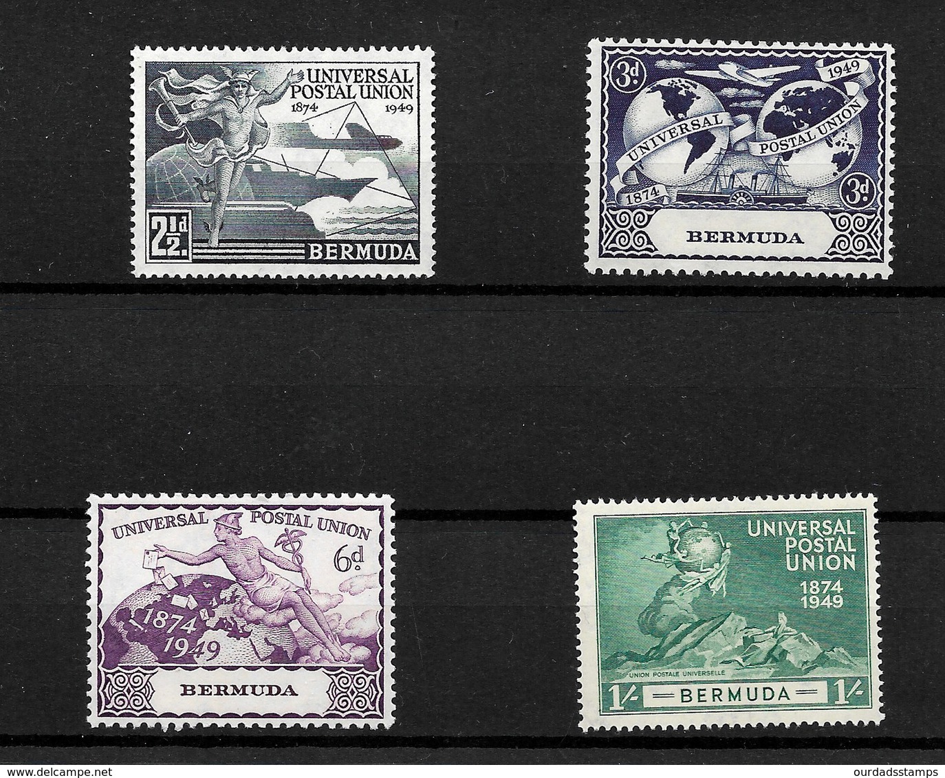 Bermuda 1949 KGVI UPU Anniversary Complete Set MNH (7231) - Bermuda