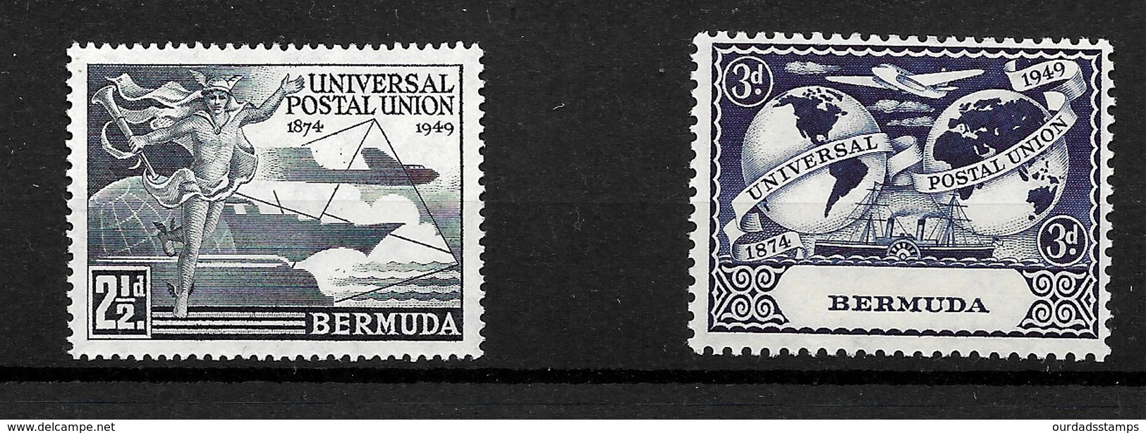 Bermuda 1949 KGVI UPU Anniversary Complete Set MNH (7231) - Bermuda