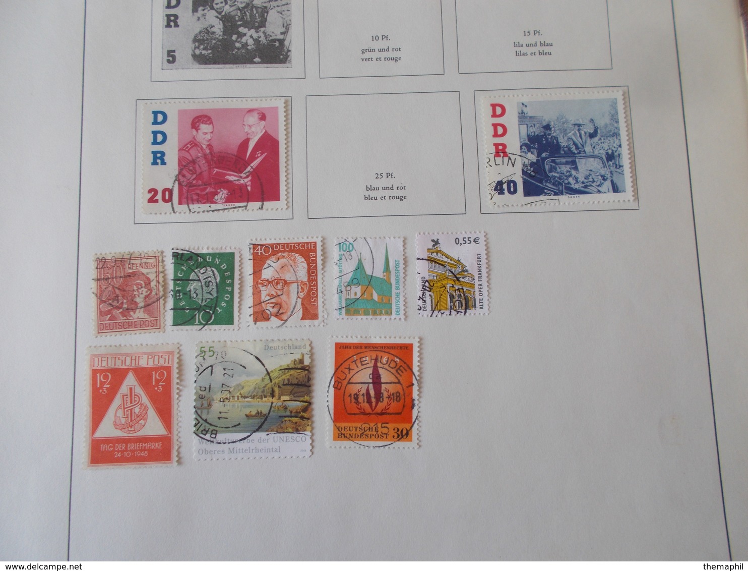 lot n° 645  ALLEMAGNE démocratique  neufs * ou obl. sur page d'albums .. no paypal