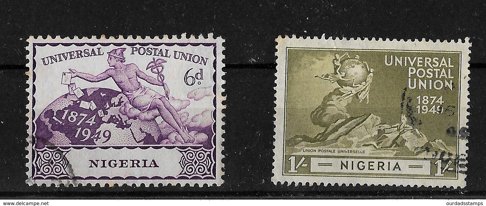 Nigeria 1949 KGVI UPU Anniversary Complete Set Used (7242) - Nigeria (...-1960)